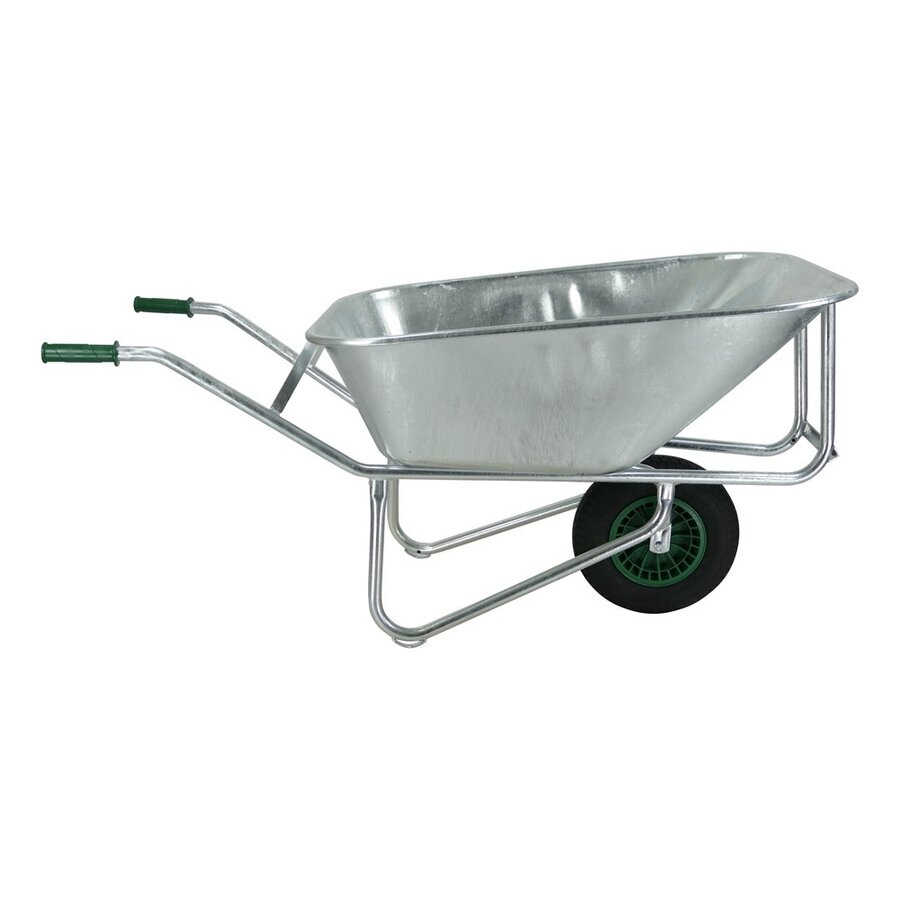 Kruiwagen 230 liter met verzinkte stalen bak en 4-ply luchtband
