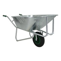 Kruiwagen 230 liter met verzinkte stalen bak en 4-ply luchtband