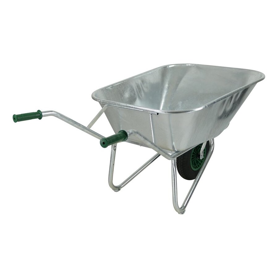 Kruiwagen 230 liter met verzinkte stalen bak en 4-ply luchtband