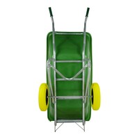 Fort F&S volumekruiwagen 500 liter groen met verzinkt onderstel en 2 antilekwielen