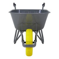 Altrad Kraft 80 zware bouwkruiwagen 80 liter grijs met anti-lekwiel