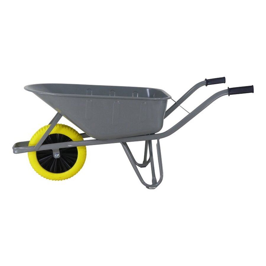 Altrad Kraft 80 zware bouwkruiwagen 80 liter grijs met anti-lekwiel