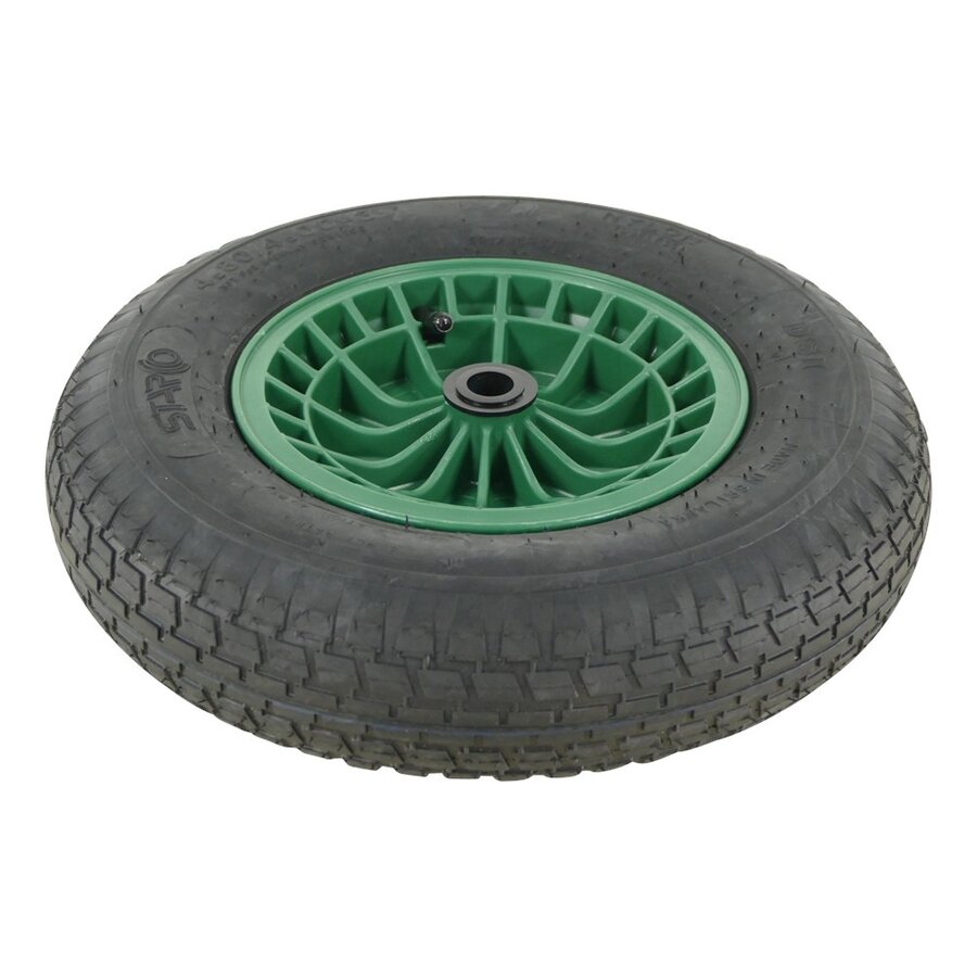 Fort kruiwagenwiel groen 4PLY zonder as Ø 20 mm