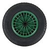 Fort kruiwagenwiel groen 4PLY zonder as