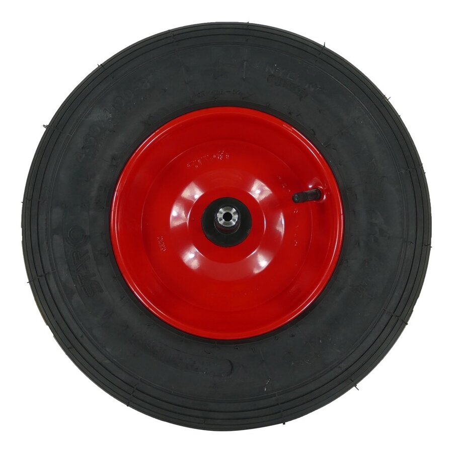 Fort kruiwagenwiel staal 2PLY Ø met as 20 cm