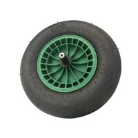 Fort kruiwagenwiel groen 2PLY met as 20 cm