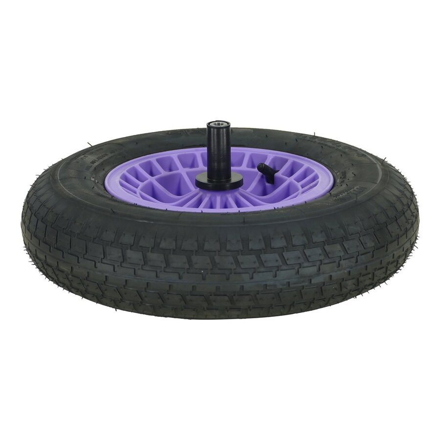 Altrad Fort kruiwagenwiel lavendel 4PLY met luchtband en as 20 cm