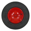 Fort kruiwagenwiel staal rood 2PLY met as 24 cm