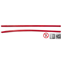 Gebogen schopsteel van glasfiber 130 cm voor schoppen en batsen