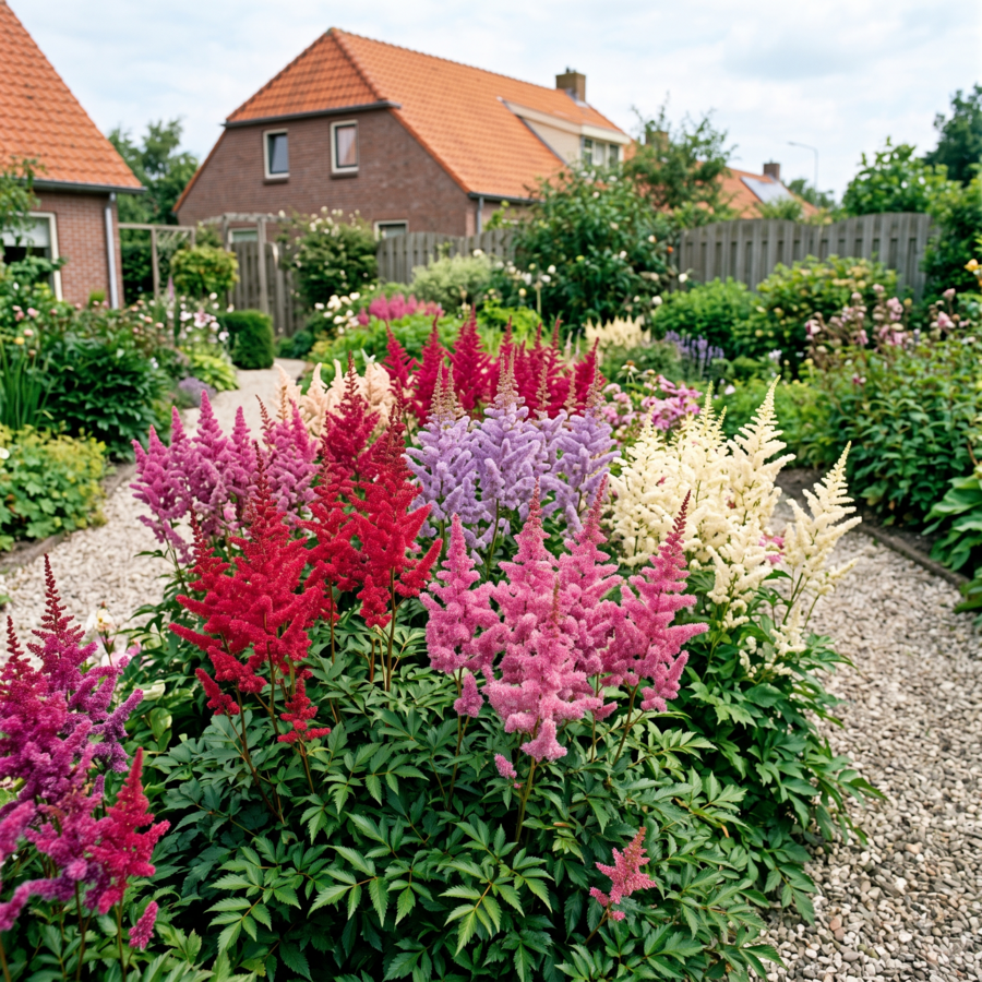 Astilbe gemengde kleuren | Pluimspirea in 11 cm pot | Winterharde vaste plant | Verkoop per stuk