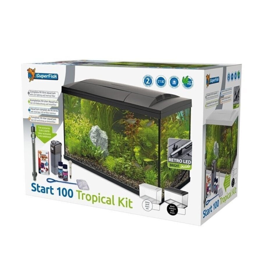Superfish Start 100 Tropical Kit | 93L | 68 x 34 x 46 CM Zwart