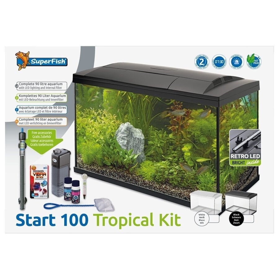 Superfish Start 100 Tropical Kit | 93L | 68 x 34 x 46 CM Zwart