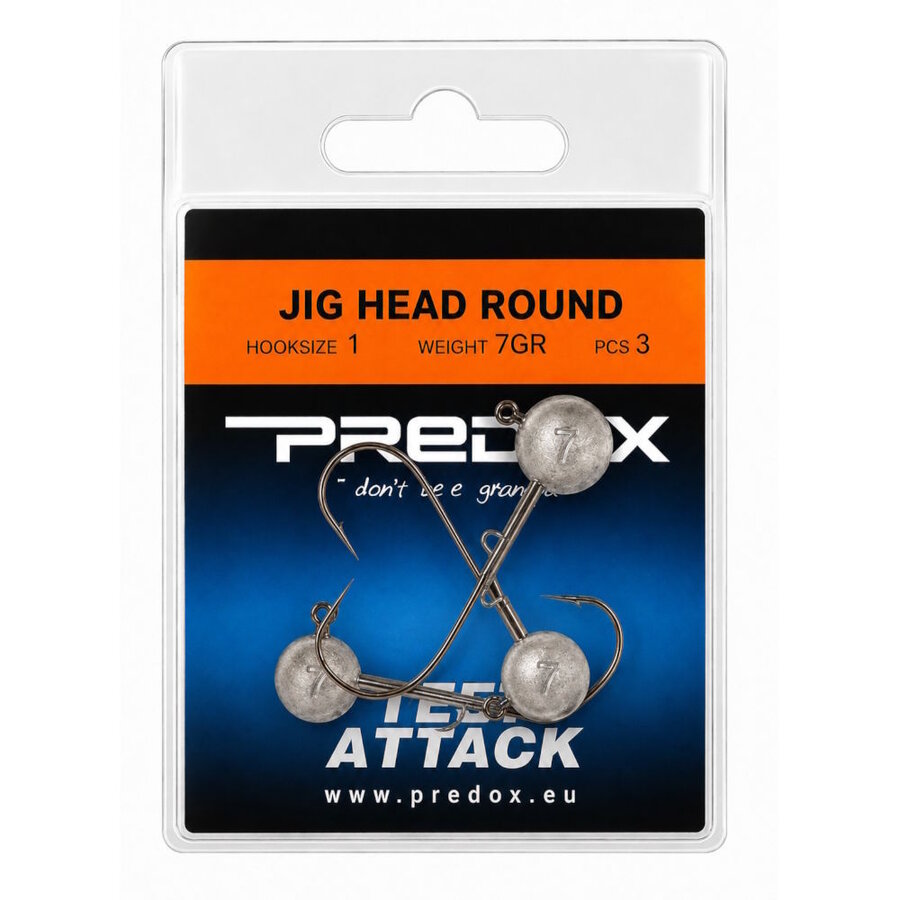 Jig Head Round Natural 7 gram voor shads en softbaits | 3 stuks