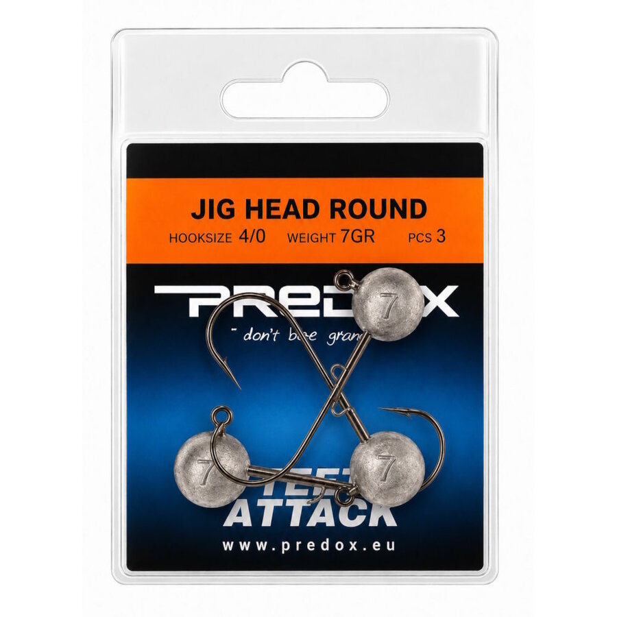 Jig Head Round Natural 7 gram voor shads en softbaits | 3 stuks