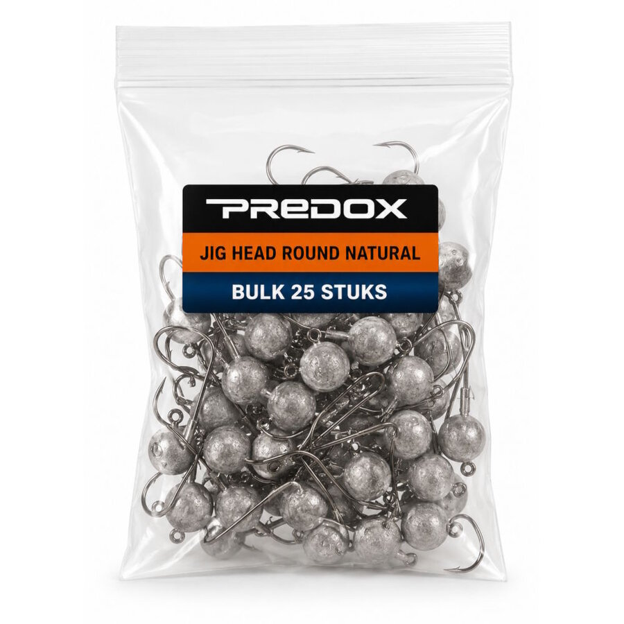 Jig Head Round Natural Bulk 25 stuks | ronde loodkoppen voor shads in haakmaat