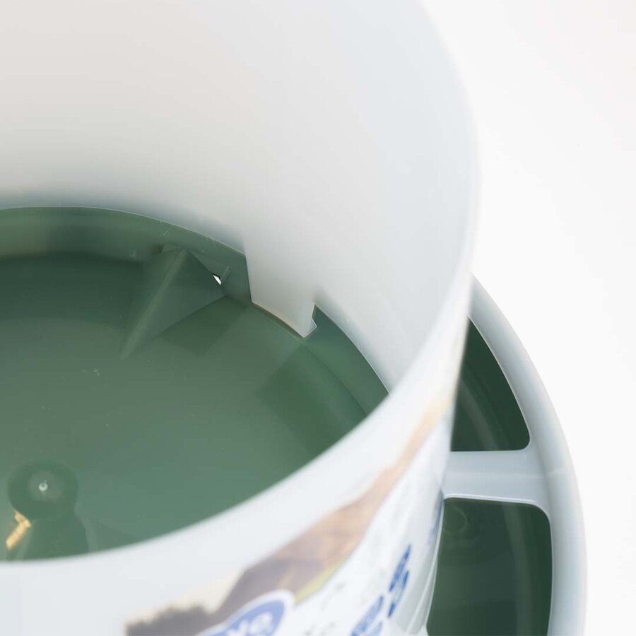 Duvo+ Voederbak met pootjes eco transparant groen | 7L of 10L | voersilo voor kippen