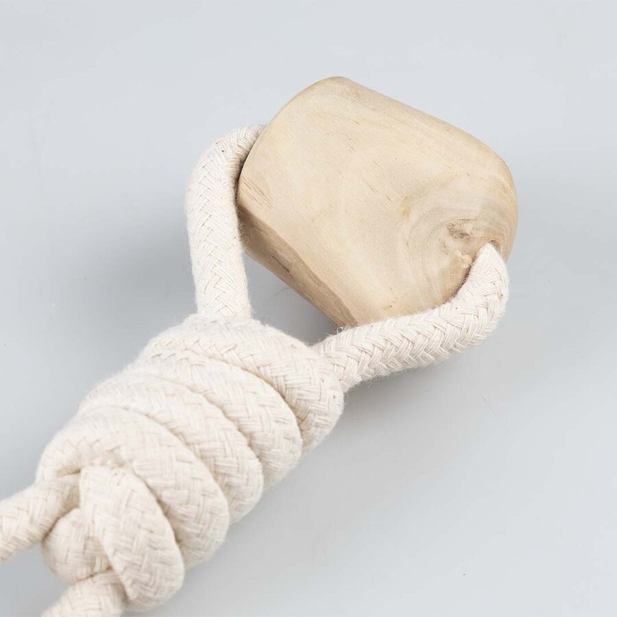 Trekspeeltje koffiehout Duo Tug 25 x 4 x 5 cm voor honden