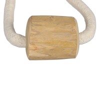 Trekspeeltje koffiehout met touwbal 30 x 4 x 4 cm