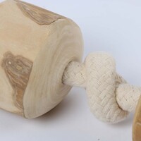 Touwspeeltje koffiehout Triple Wood 35 x 5 x 5 cm voor honden