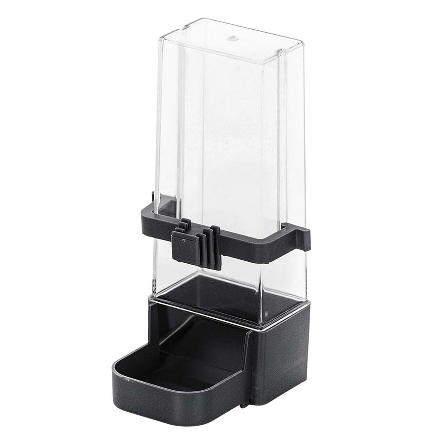 Eetbakje kooi parkiet zwart 5,5 x 8 x 15 cm