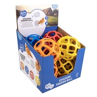 Voederbal voor kippen 10 cm | flexibele snackbal voor groenvoer
