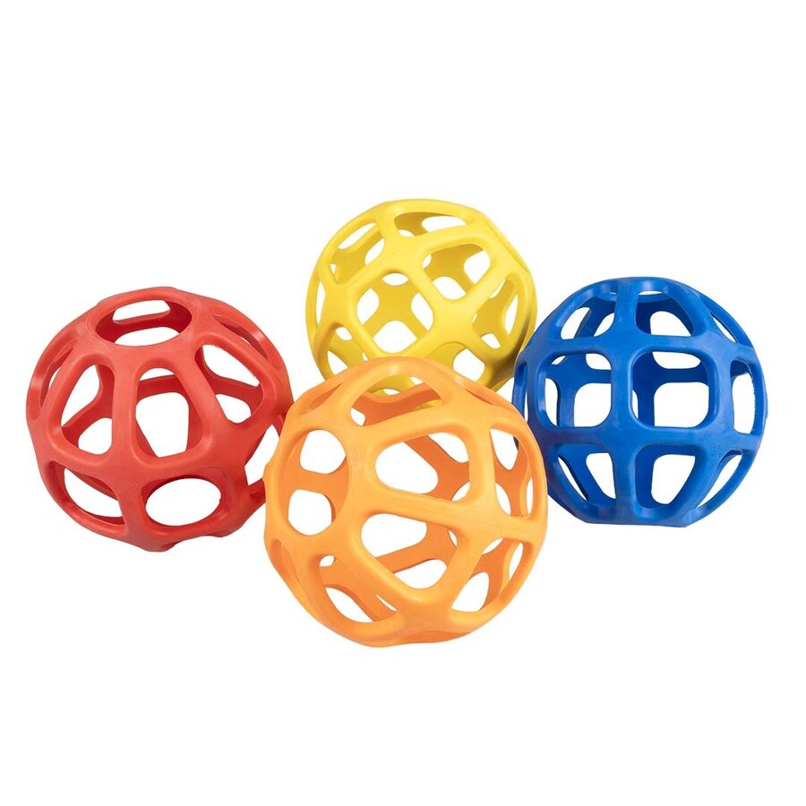 Voederbal voor kippen 10 cm | flexibele snackbal voor groenvoer