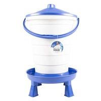 Drinkemmer met handvat en pootjes | 15 of 25 liter | blauw/wit