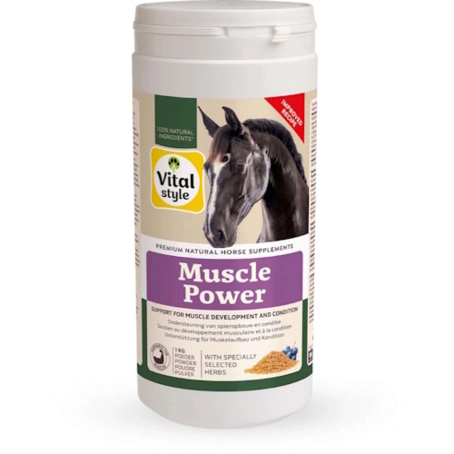MusclePower voedingssupplement voor spieropbouw en conditie paard 1 kg