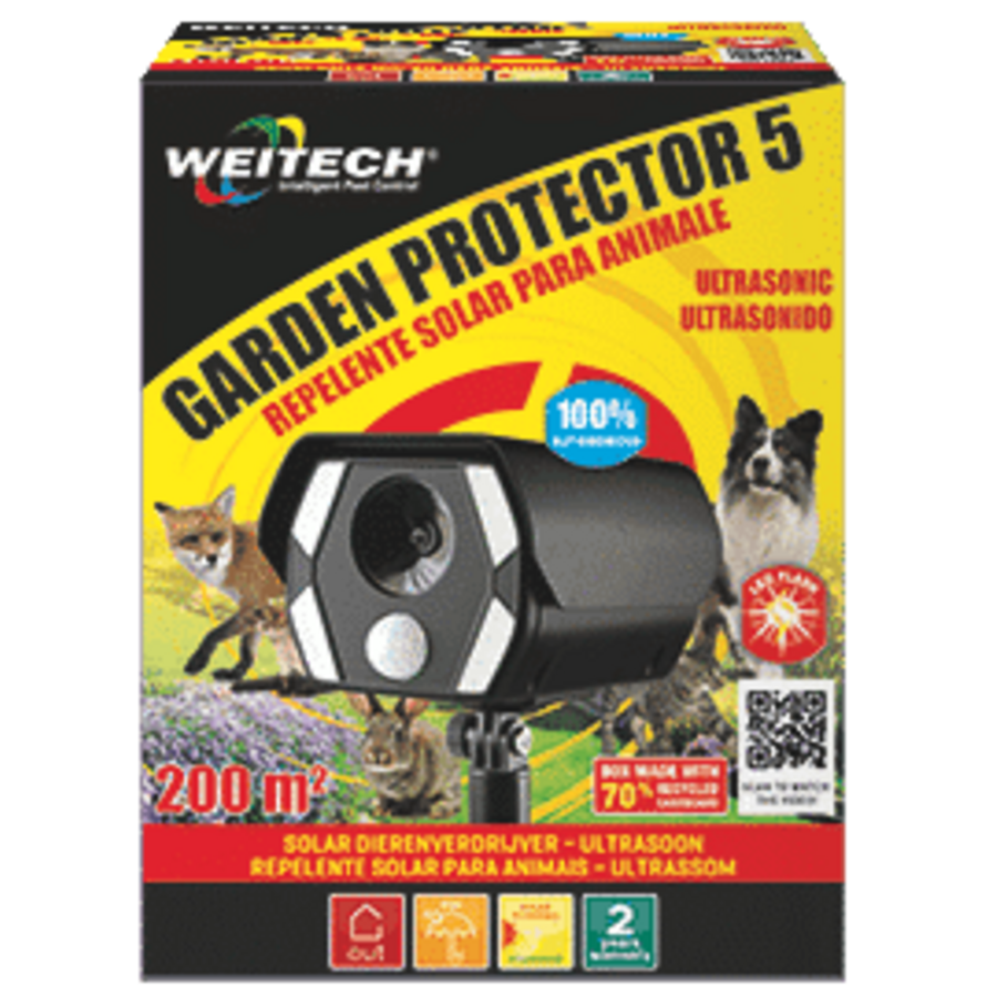 Solar dierenverjager WK0057 | ultrasoon en flits | bereik tot 200 m²