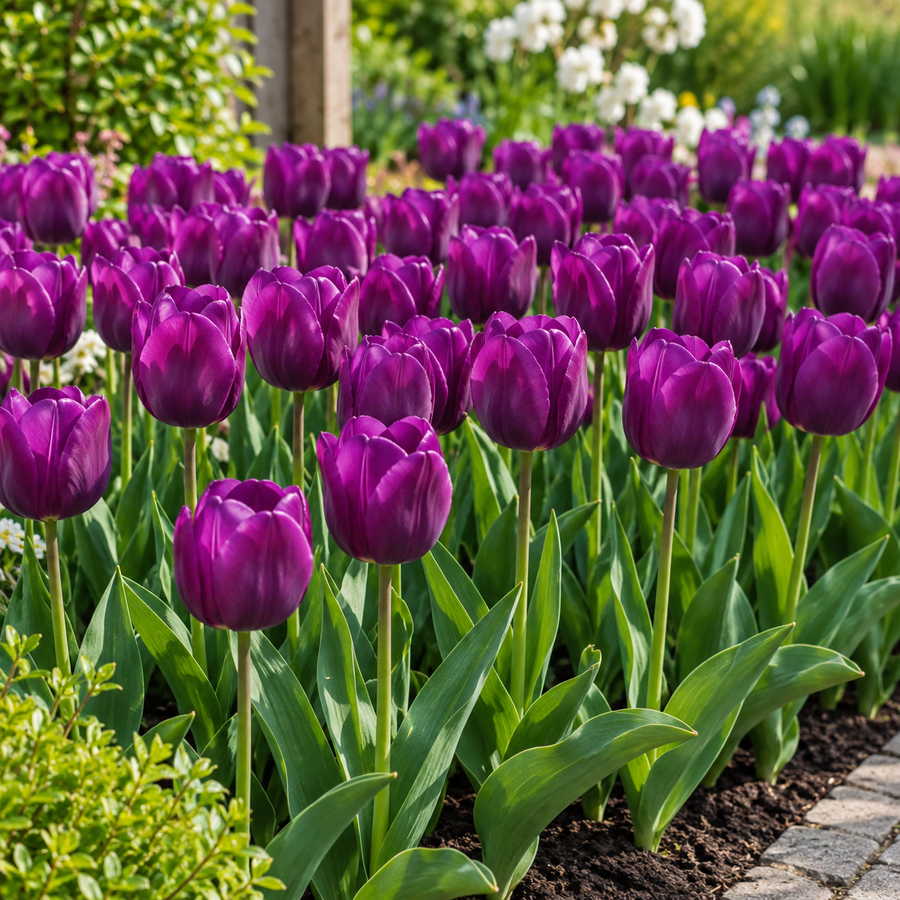 Tulipa Triumph Purple Flag | paarse Triumph tulp | losse tulpenbol | bloeihoogte ca. 40 cm | verkoop per bol