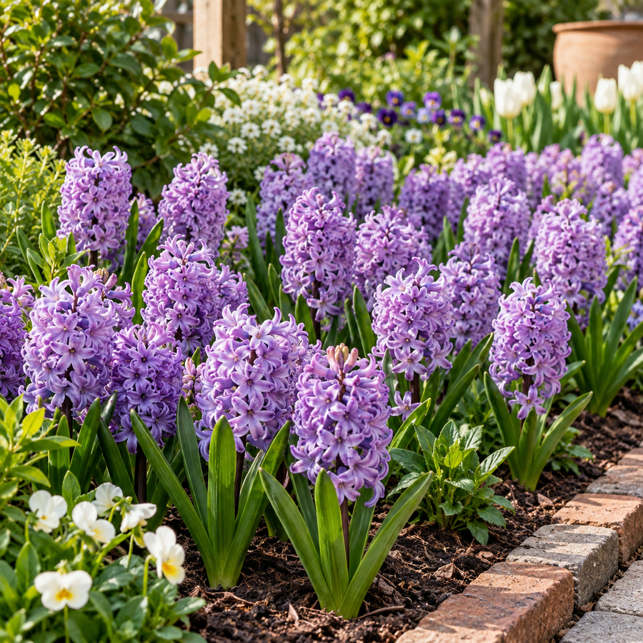 Hyacinthus Orientalis Lila | Hyacint bloembollen | 3 stuks | ca. 25 cm hoog | geurige voorjaarsbloeier