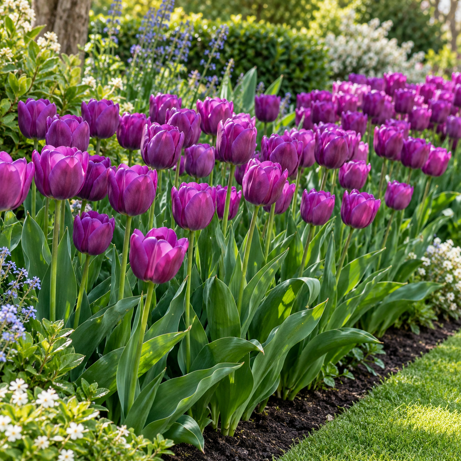 Tulipa Single Early Paarse tulp | 7 bloembollen | ca. 45 cm hoog | Voor tuin, balkon en terras