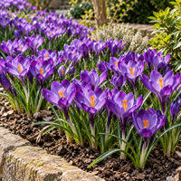 Krokus paars | bloembollen | 10 stuks | ca. 15 cm hoog | voor tuin, balkon en terras