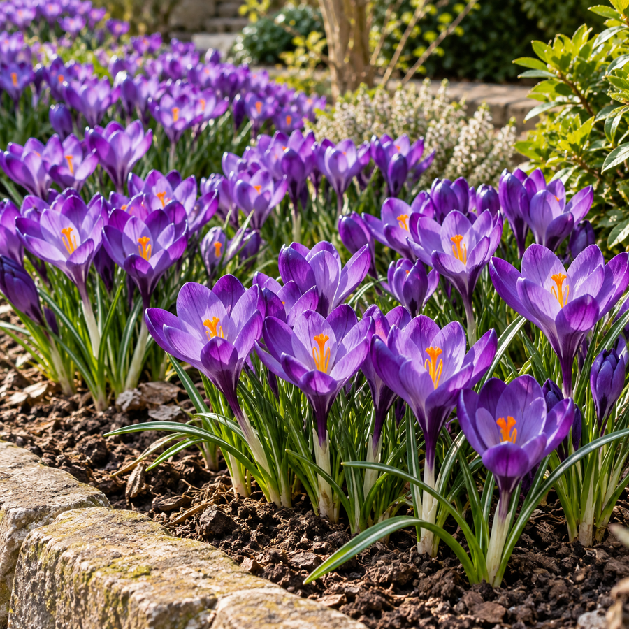 Krokus paars | bloembollen | 10 stuks | ca. 15 cm hoog | voor tuin, balkon en terras