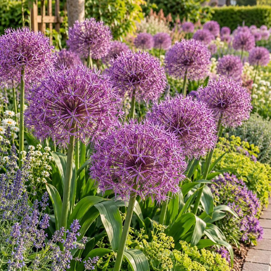 Allium Christophii paarse sierui | Set van 2 bloembollen | Stervormige paarse bloemen | Ca. 50 cm hoog