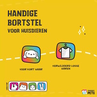 Zachte siliconen vachtborstel | kort of lang haar | 4-in-1