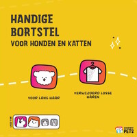 Zachte siliconen vachtborstel | kort of lang haar | 4-in-1