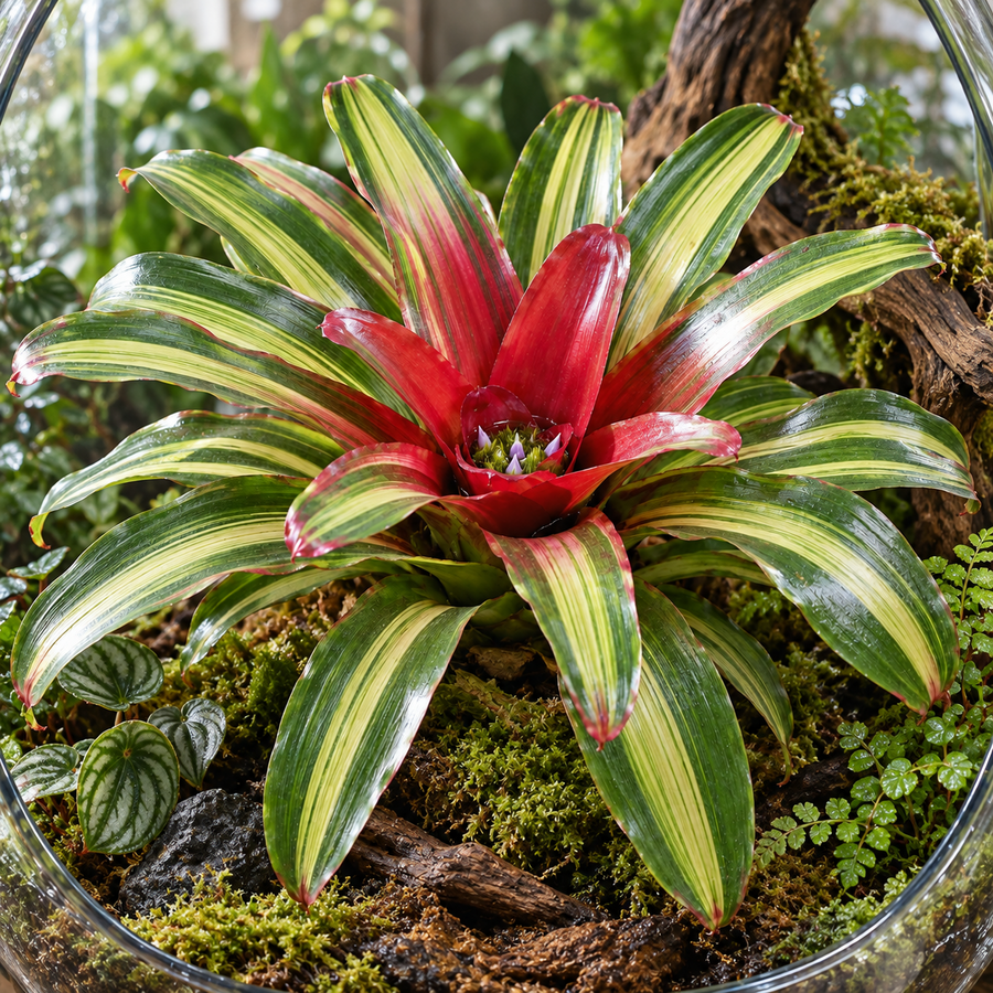 Neoregelia 'Freddie' bromelia | 12 cm pot | 35 cm hoog