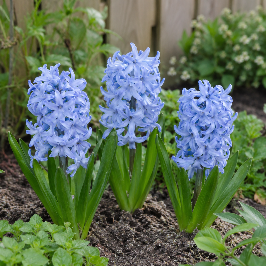 Hyacinthus orientalis licht blauw | hyacint | 3 bloembollen | ca. 20 tot 30 cm | geurige voorjaarsbloeier