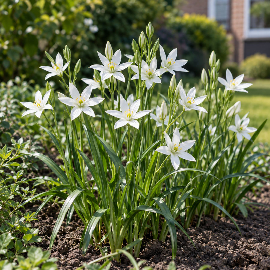 Ornithogalum umbellatum bloembol | gewone vogelmelk | 20 cm hoog | witte late lente bloei | verkoop per bol