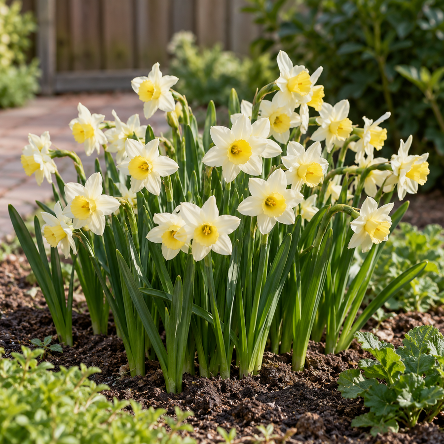 Narcissus Minnow |  bloembollen | geurende mini narcis | 20 tot 30 cm hoog | voor tuin, border en pot