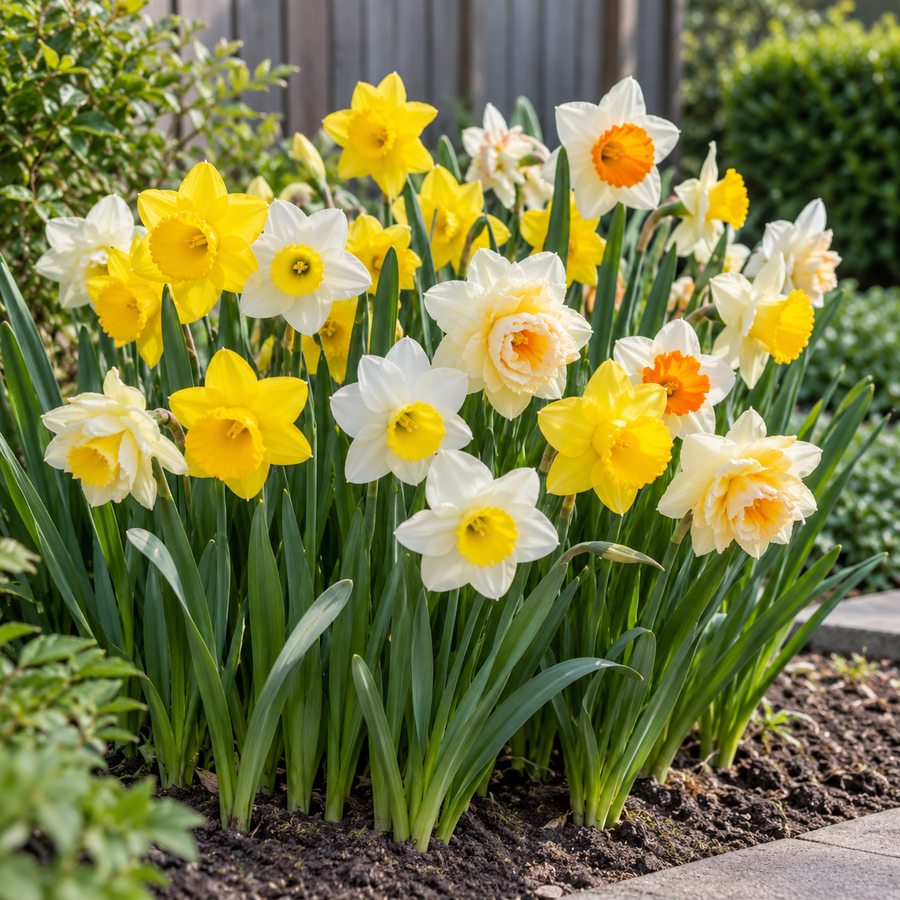 Narcissus Mixed | gemengde narcissen | 8 bloembollen | bolmaat 8/10 | voorjaarsbloeier | ca. 25 cm hoog