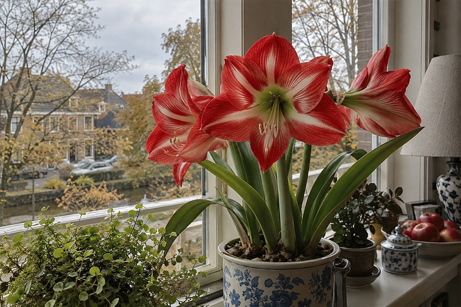 Amaryllis bollen in de spotlight