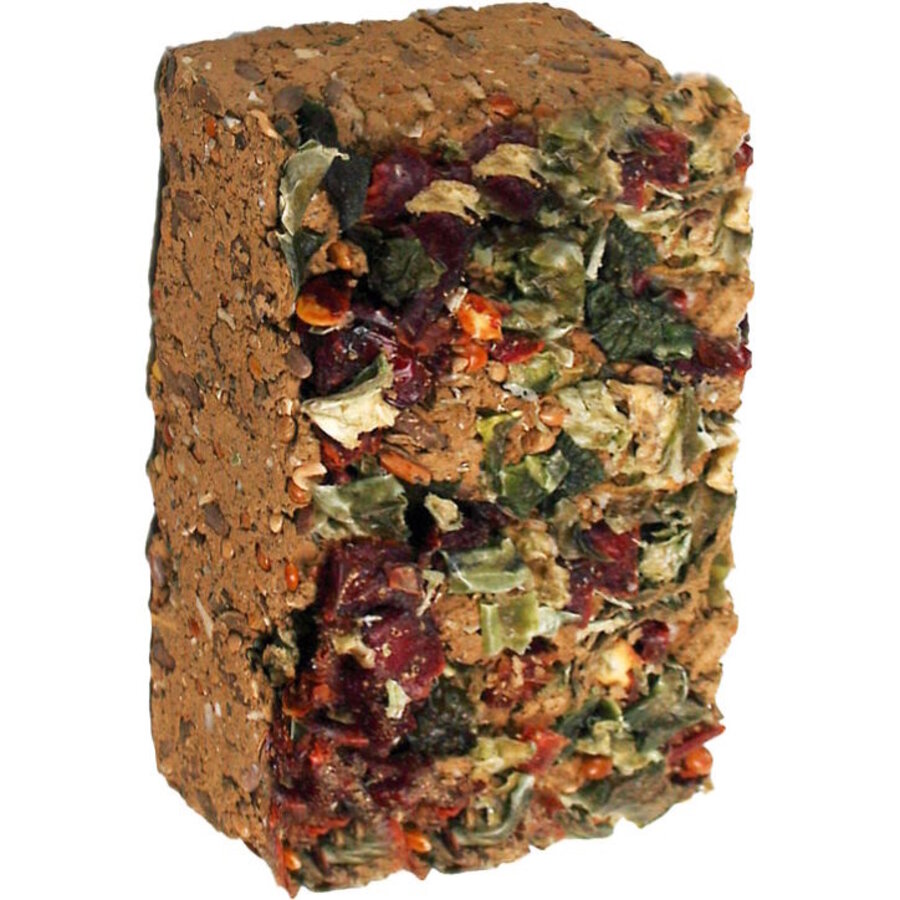 Mineralensteen van natuurleem met zaden voor parkieten en siervogels 100 gram