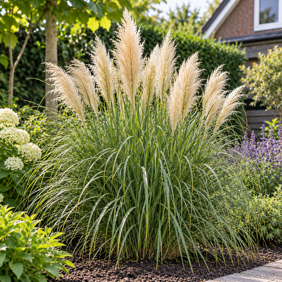 Cortaderia selloana | pampasgras met sierlijke pluimen | pot 13 cm | ca. 35 cm hoog bij levering