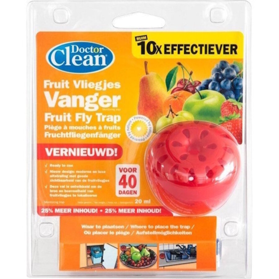 Fruitvliegjesvanger met lokvloeistof 20 ml voor 30 dagen