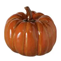 Decoratieve pompoen Bego van aardewerk oranje 11,5 cm