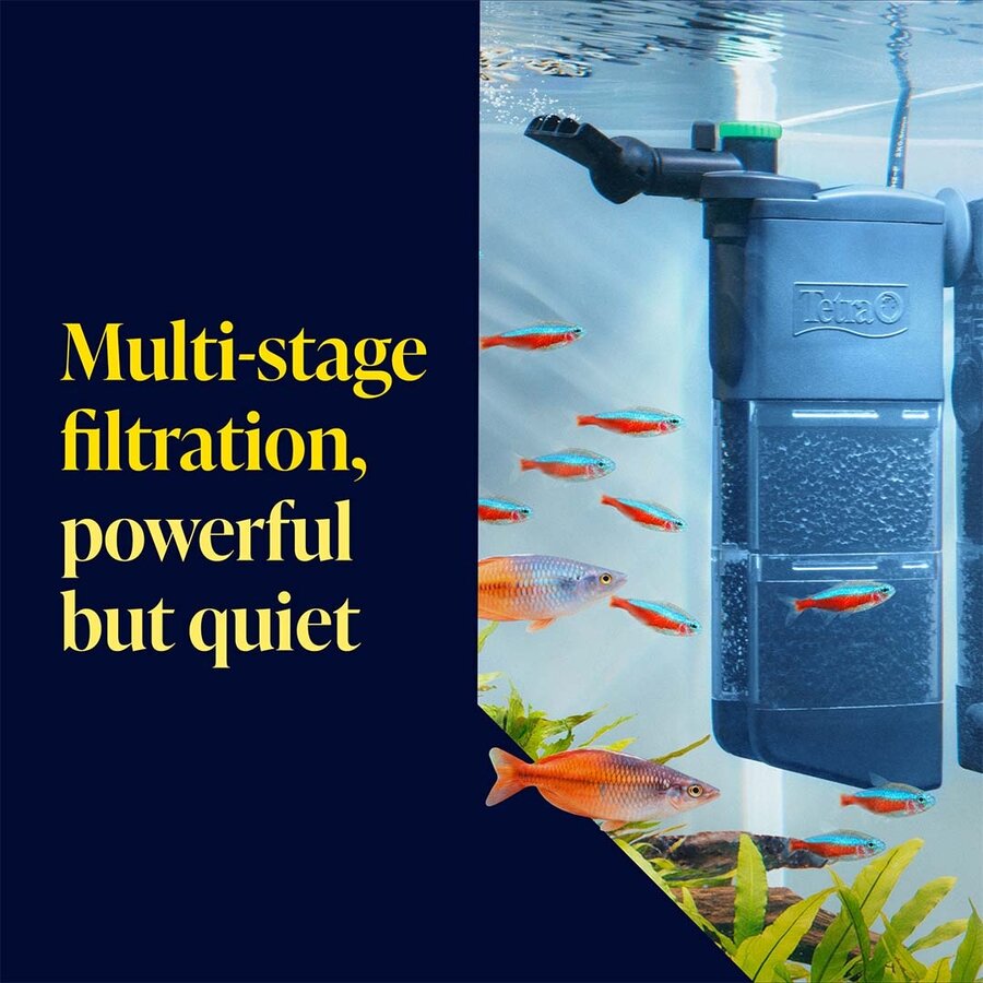 Aquarium binnenfilter INX 50 zwart | 10-50 liter | 4W | 265 l/u | Regelbare stroming en beluchting