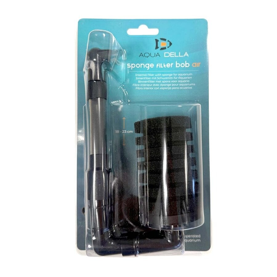 Sponsfilter Bob Air zwart 18 x 5 x 5 cm voor aquaria tot 50 liter