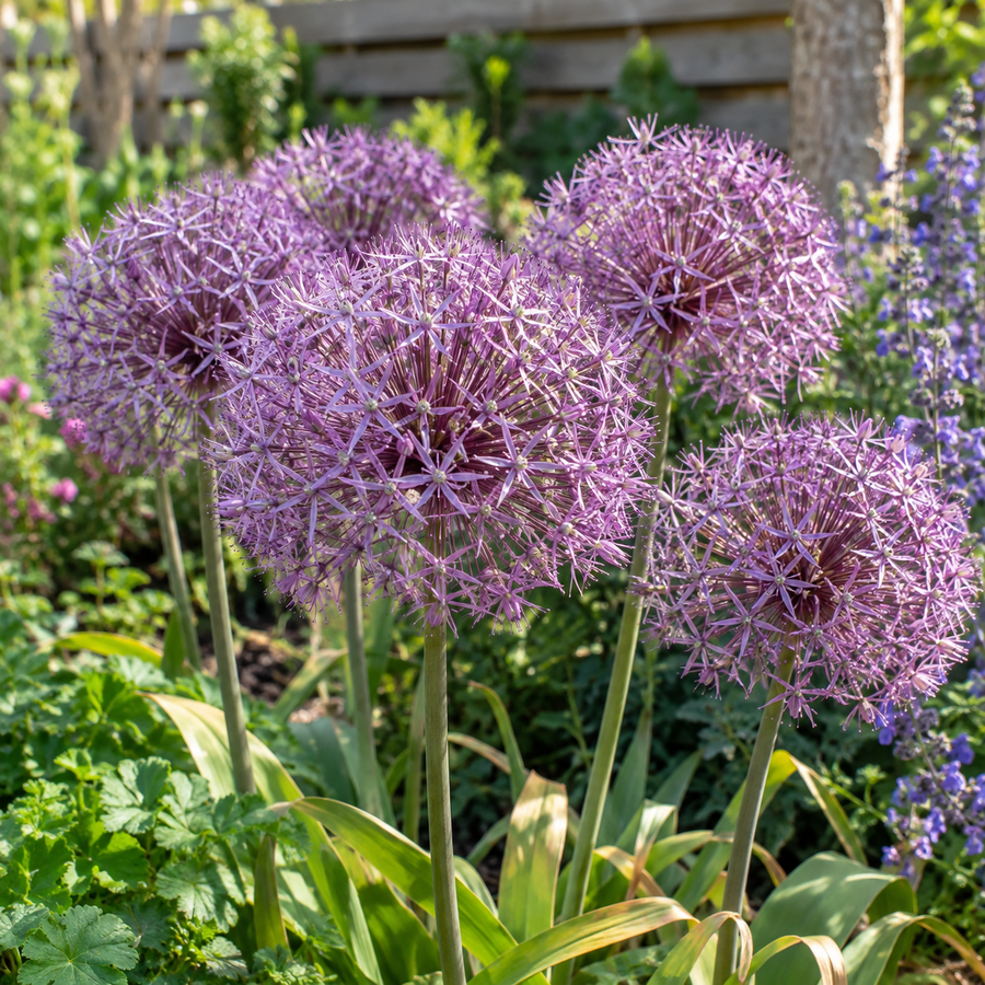 Allium Christophii | Paarse sierui | 3 bloembollen | Grote stervormige bloemen | 50 cm hoog